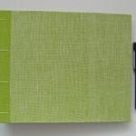 Guest Book in Green Linen -..