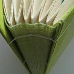 Guest Book in Green Linen -..