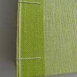 Guest Book in Green Linen -..