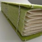 Guest Book in Green Linen -..