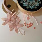Vintage Pink Ticking Ribbon..