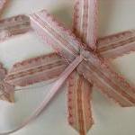 Vintage Pink Ticking Ribbon..