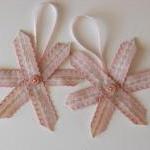 Vintage Pink Ticking Ribbon..