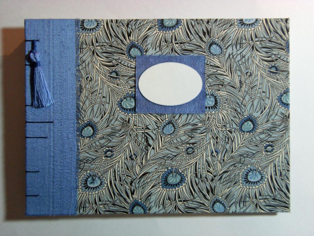 Wedding Guest Book - "Isis" Peacock Feathers - Liberty Tana Lawn - Ready to Ship