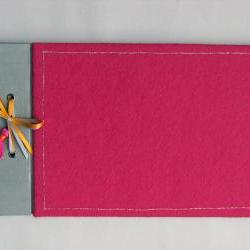 Cute Pink Felt Scrapbook Photo Album